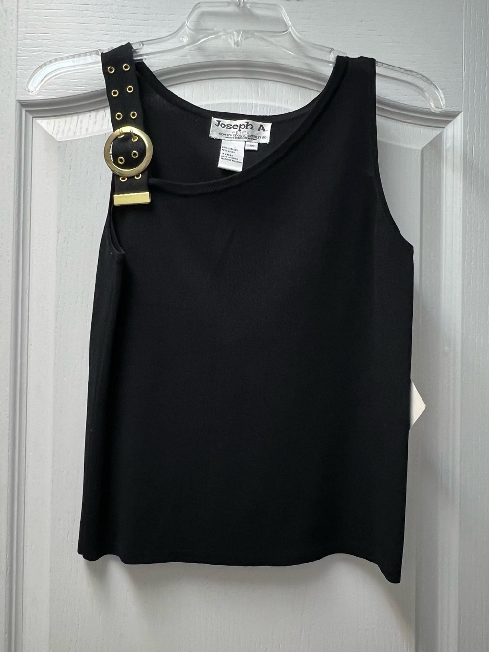Joseph A Vintage Tank Top with Buckle Detail Sz Med NWT